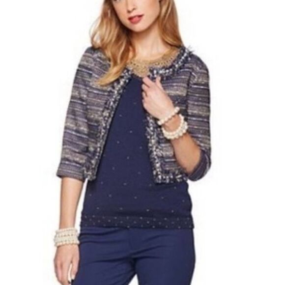 Lilly Pulitzer Jackets & Blazers - Lilly Pulitzer Hagen Metallic Cropped Blazer